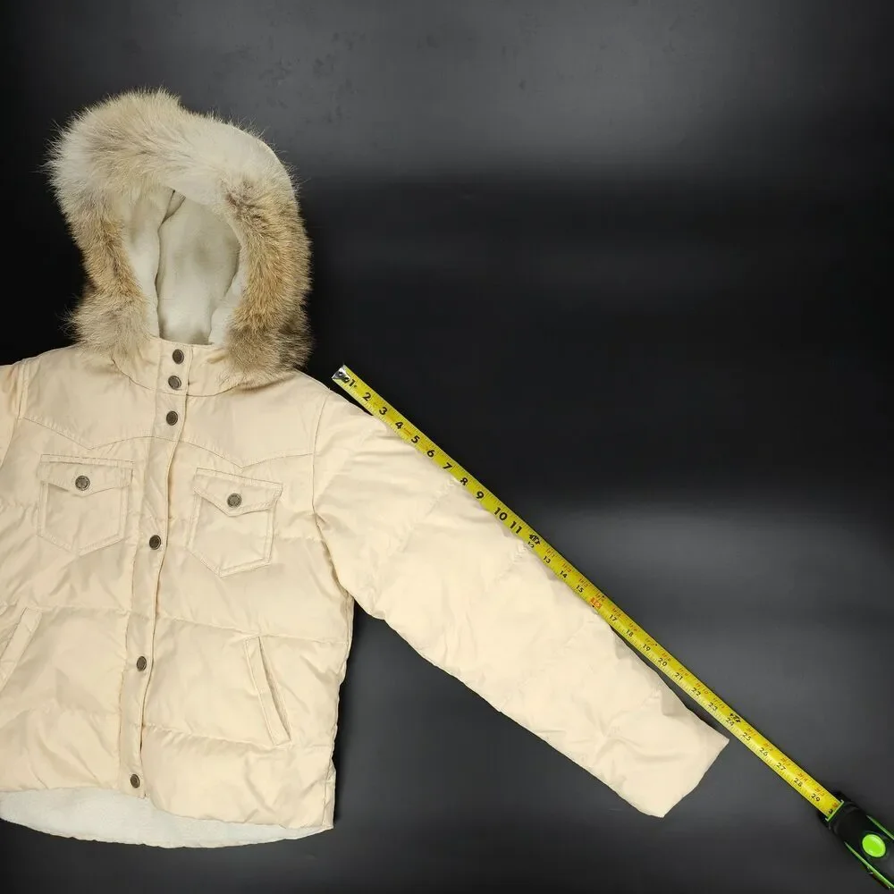 RALPH LAUREN Coyote Fur Down Parka Insulated Puffer Jacket Snow Ski Fleece Hood